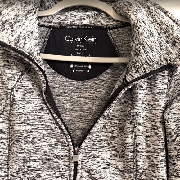 Calvin Klein Performance Jacket Grey Women (Size M) w/Hood and headphone access - Picture 1 of 5